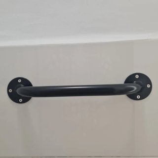 2 Asideros de Baño de Acero Negro