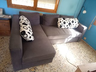 Sofá chaise longue convertible en cama con canapé