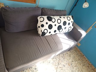 Sofá chaise longue convertible en cama con canapé