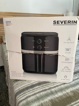Freidora de aire, Severin. 5L. 1500W. Como nueva.