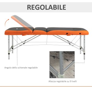 Camilla de masaje plegable y de altura ajustable,