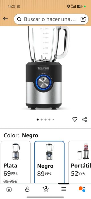 Batidora Taurus Power Shake 1600 W