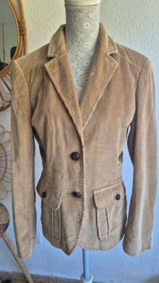 Americana de pana beige