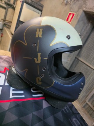 Casco Moto HJC V60 Negro Dorado