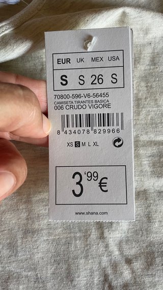 Camiseta de Tirantes Básica Shana
