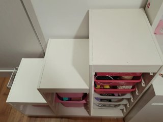 Mueble de Almacenaje Blanco con Bandejas