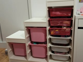 Mueble de Almacenaje Blanco con Bandejas