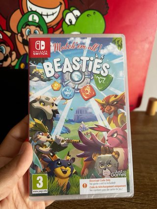Nintendo Switch OLED Blanca + Juego Beasties