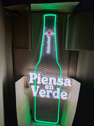 LUMINOSO NEON LED GRANDE CERVEZA HEINEKEN