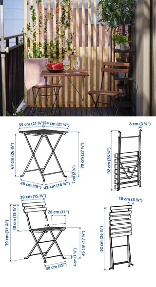 Conjunto de Terraza Plegable