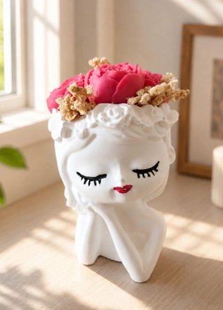 Set de 2 Macetas de Cerámica Decorativas