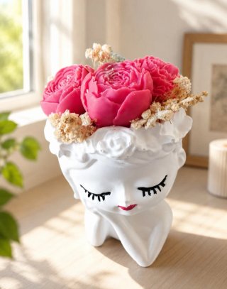 Set de 2 Macetas de Cerámica Decorativas