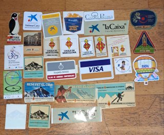 Lote pegatinas bancos y cajas de ahorros