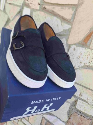 Scarpe uomo pelle AeR Blu - Taglia 42