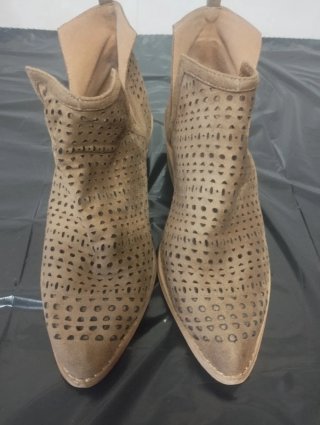 Botines de Cuero Beige Talla 40