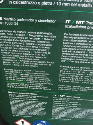 Martillo Perforador y Cincelador Parkside