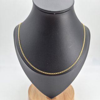 Cadena Bilbao de oro de 18k. Peso 2.52 g. 53 cm.