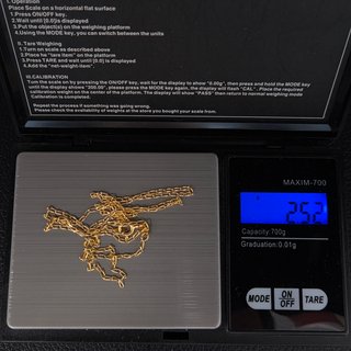 Cadena Bilbao de oro de 18k. Peso 2.52 g. 53 cm.