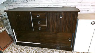 Mueble buffet vintage madera y metal