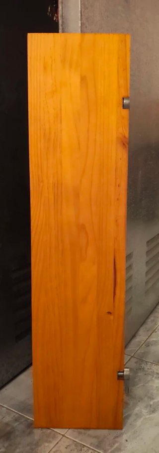 Mueble TV, vitrina y baldas madera