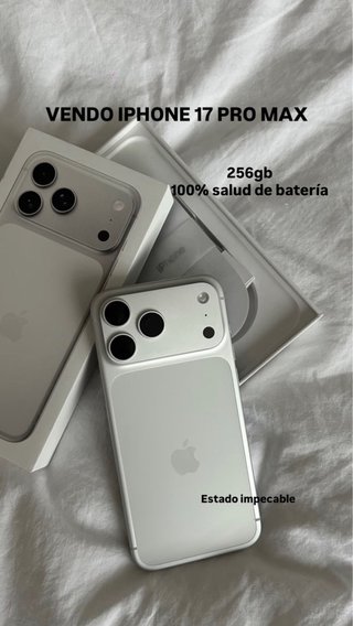 IPHONE 17 PRO MAX + GARANTIA + 100% SALUD BATERIA