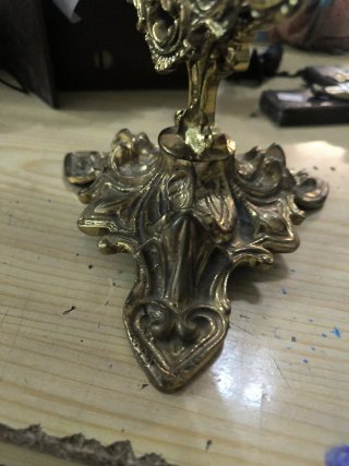 Espejo de mesa bronce 50cm