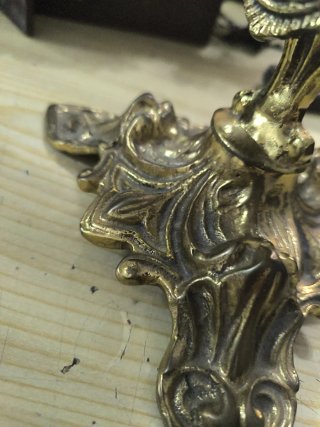 Espejo de mesa bronce 50cm