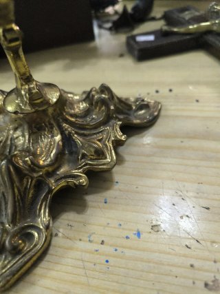 Espejo de mesa bronce 50cm