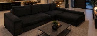 Sofá Chaise Longue Negro