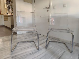 Sillas transparentes Ikea Tobias (2 unidades)