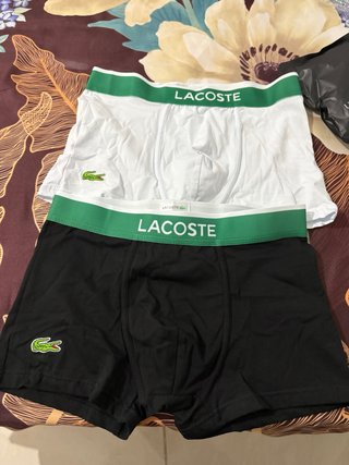Pack 2 calzoncillos Lacoste Negro y Blanco
