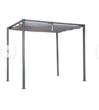 Pérgola/cenador metálico gris