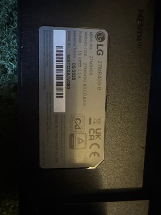 Placa Base LG 27MR400-B + Botonera + puertos
