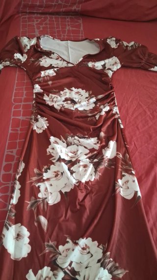 Vestido floral rojo