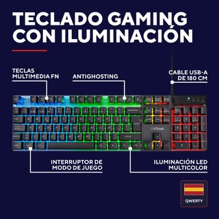 GXTrust 835 Azor Teclado Retroiluminado Español