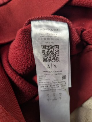 Sudadera Armani Exchange (A|X) roja - Talla S