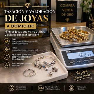 Tasación y Valoración de Joyas a Domicilio.