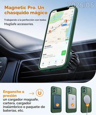 CANSHN Funda Magnetica iPhone 12 MagSafe Verde