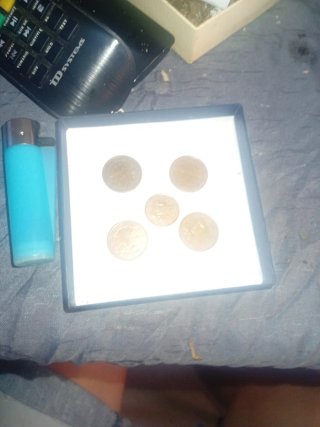 Lote de 5 Monedas de 1 y 2 Céntimos