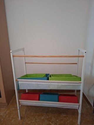 Estantería Infantil con Cajas de Almacenaje