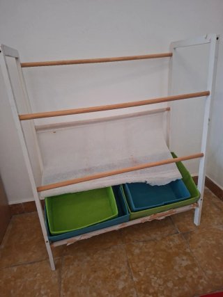 Estantería Infantil con Cajas de Almacenaje