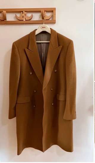 Abrigo de lana Hombre Marrón