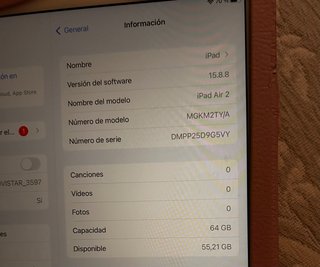 iPad Air 2 64GB WiFi Gris Espacial