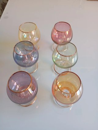 Copas de coñac Napoleón Set 6.  Vintage. Con caja