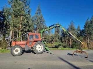 Tractor Fiatagri 100-90 S DT con grúa