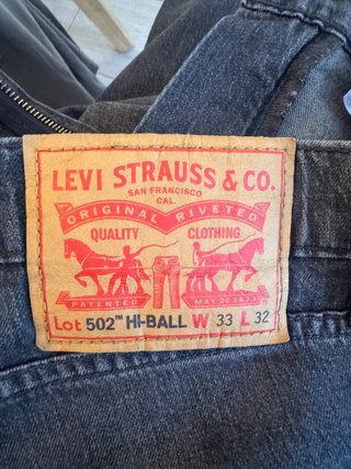 Pantalón Levi's 502 Hi-Ball gris W33 L32