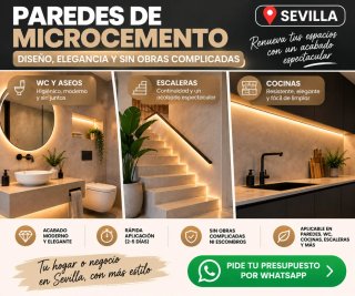 Microcemento en Sevilla | Renueva paredes, baños y
