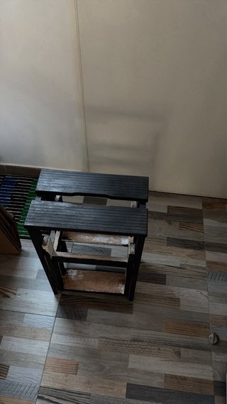 Banco Escalera Ikea Madera Negro