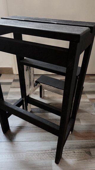 Banco Escalera Ikea Madera Negro