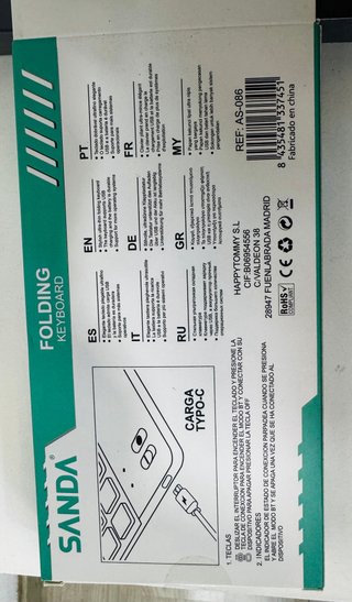 Teclado Inalámbrico Plegable Sanda